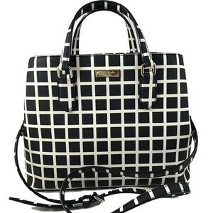 EUC Kate Spade small Dally black and white checked purse